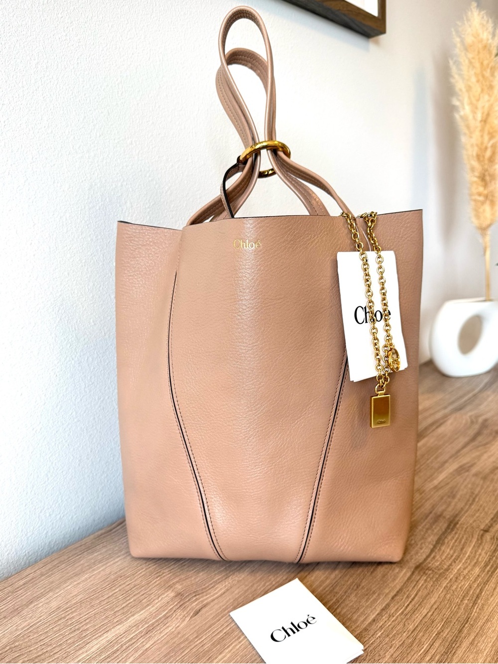 Chloe Medium Spin Leather Tote - NWT